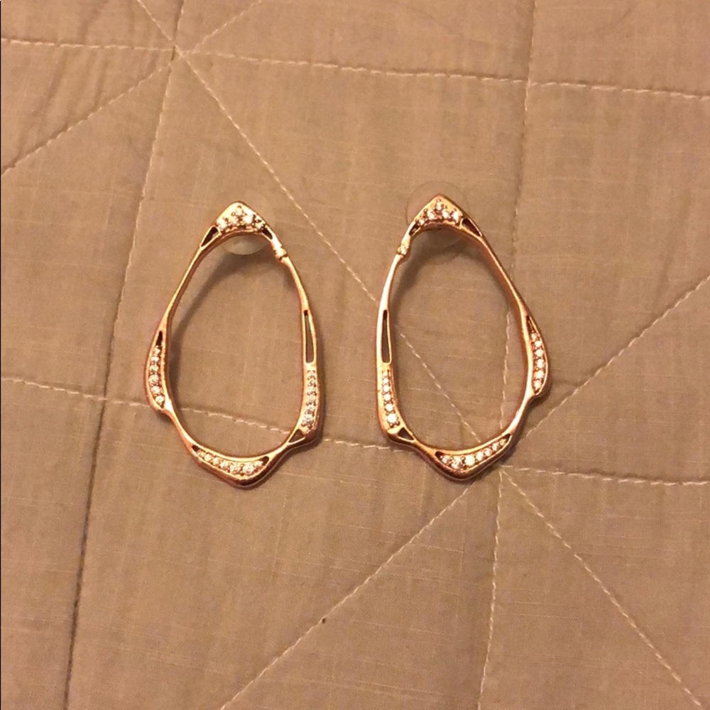 Kendra Scott Gold Earrings with White Accents